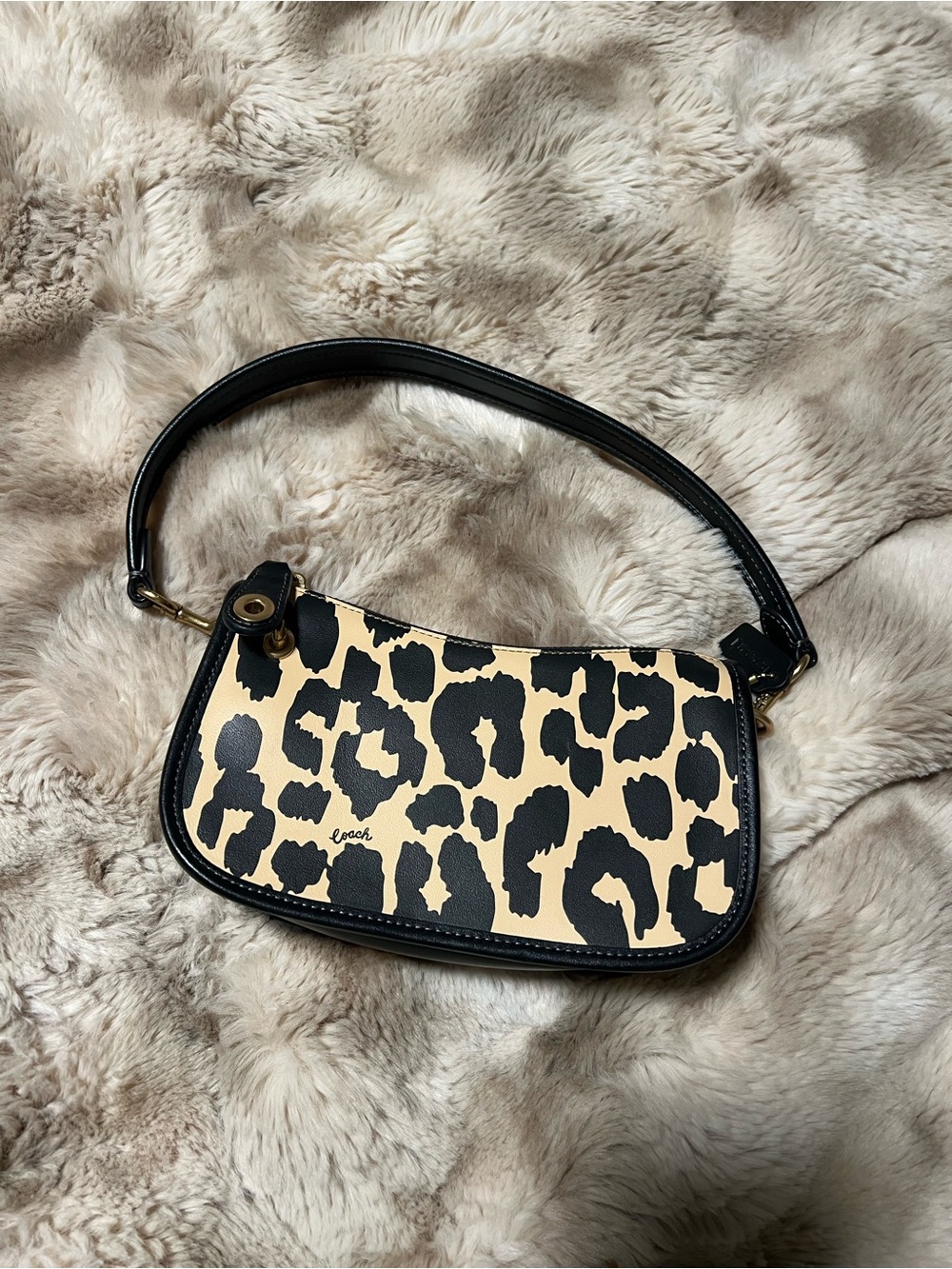 Coach Swinger 20 Shoulder Bag with Leopard Print